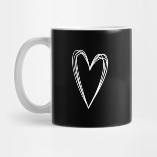 Heart Scribble Doodle Drawing Love Mug